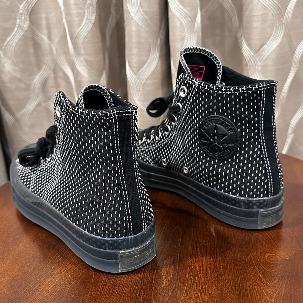 Converse Chuck 70 High Top Jacquard Black/White-Cool Grey Unisex Sneaker - Picture 9 of 13